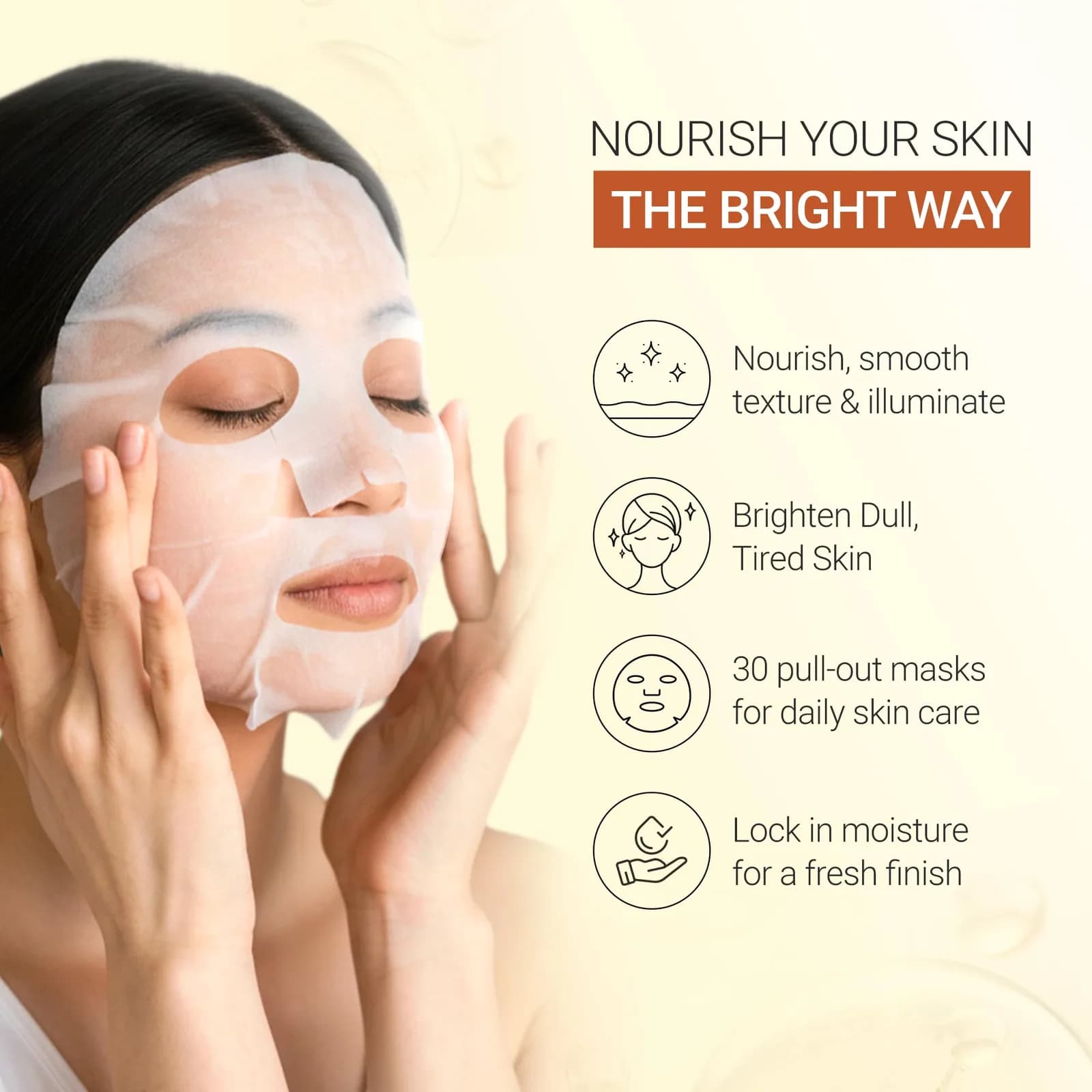 Tenzero Daily Rice Illuminating Mask (30 Sheets) 350g