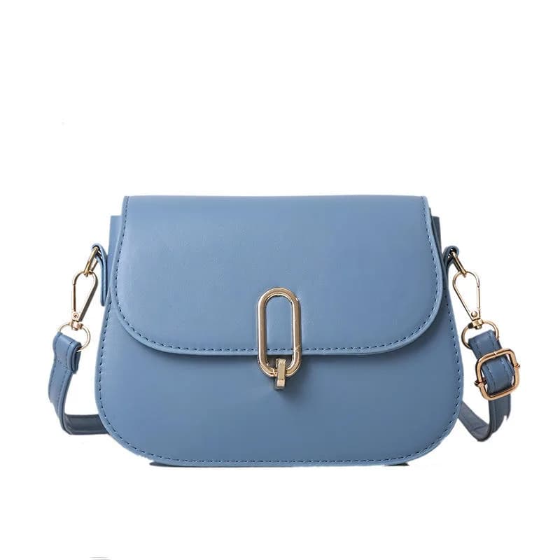 Elegant Blue Flap Shoulder Bag