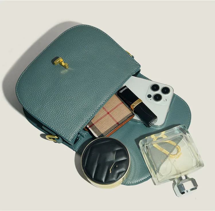 Elegant Blue Flap Shoulder Bag