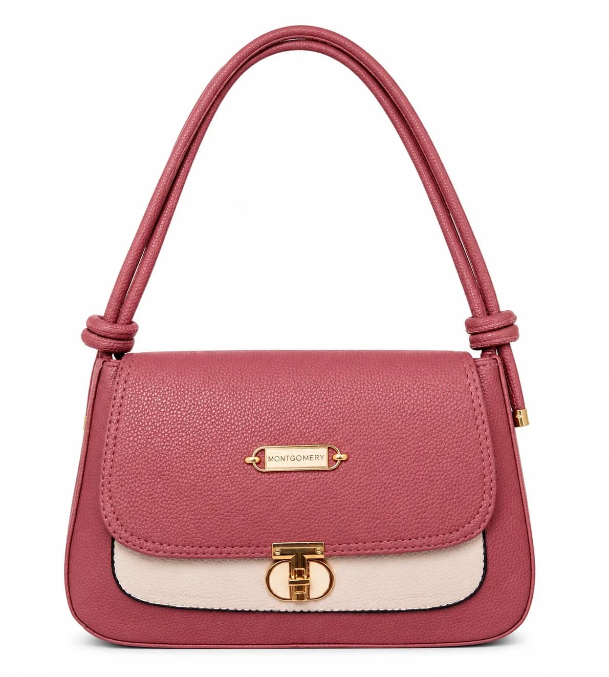 Rose Pink Flap Shoulder Bag