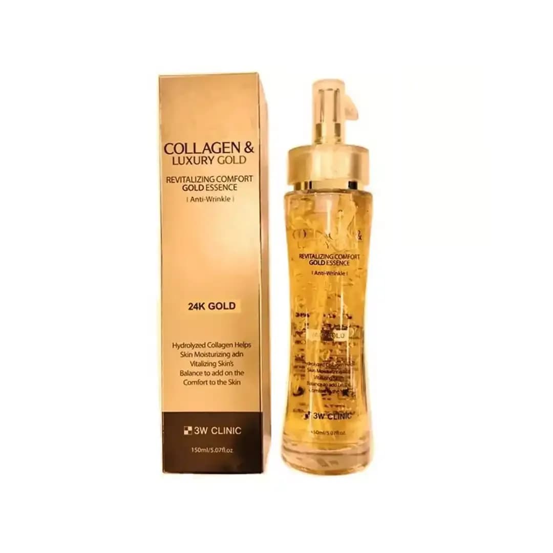 3W Clinic Collagen & Luxury Gold Essence 24k Gold 150ml