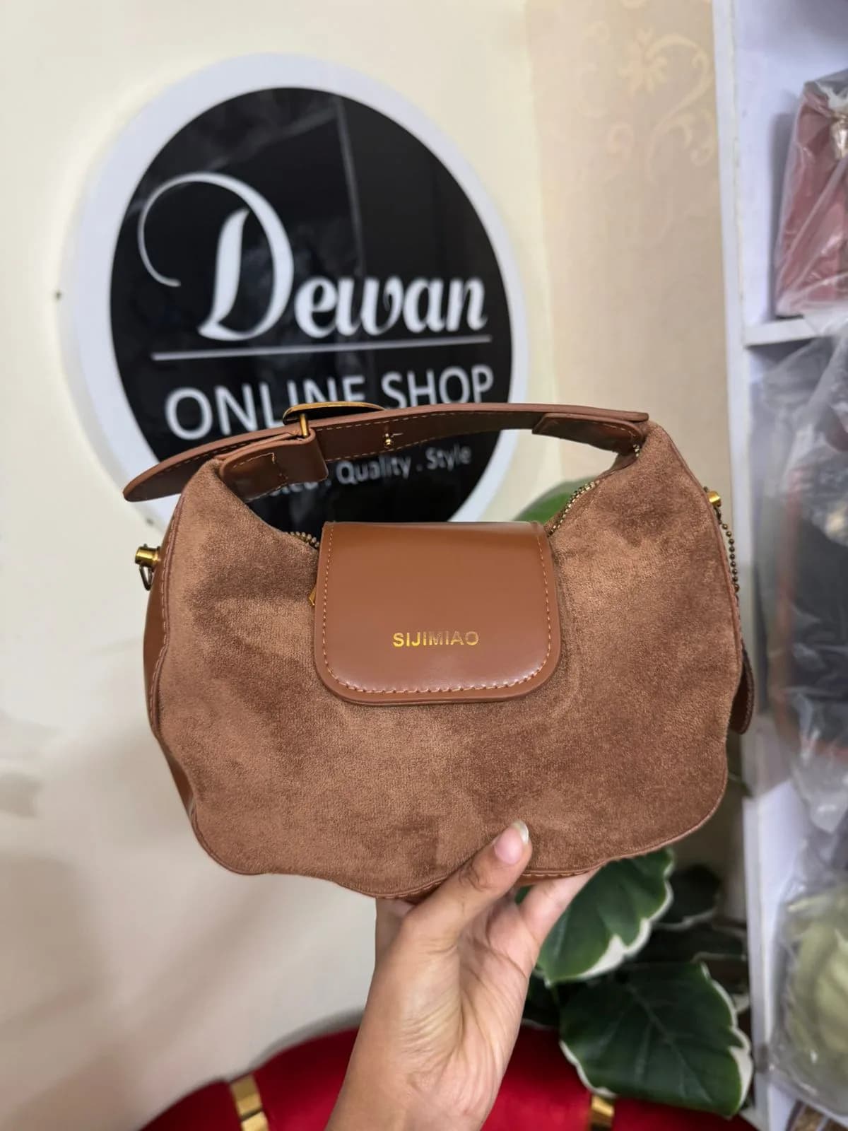 Brown SIJIMIAO Elegant Shoulder Bag