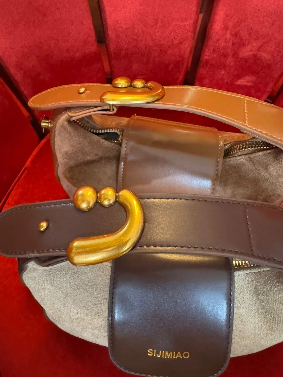 Beige Brown SIJIMIAO Elegant Shoulder Bag