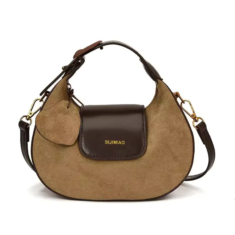 Beige Brown SIJIMIAO Elegant Shoulder Bag