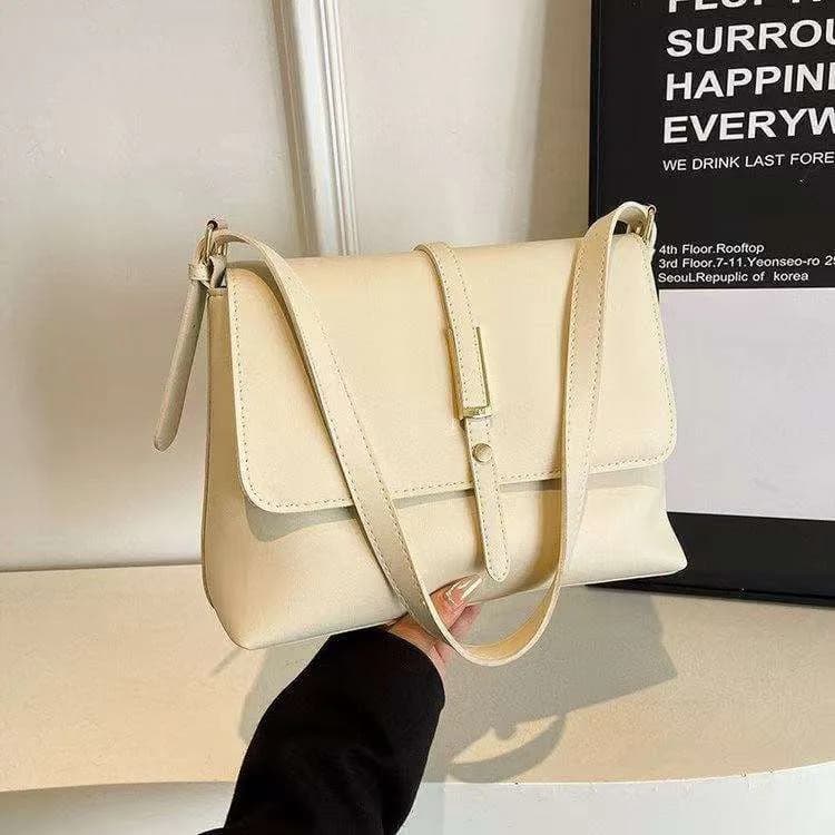 Classic White Flap Shoulder Bag