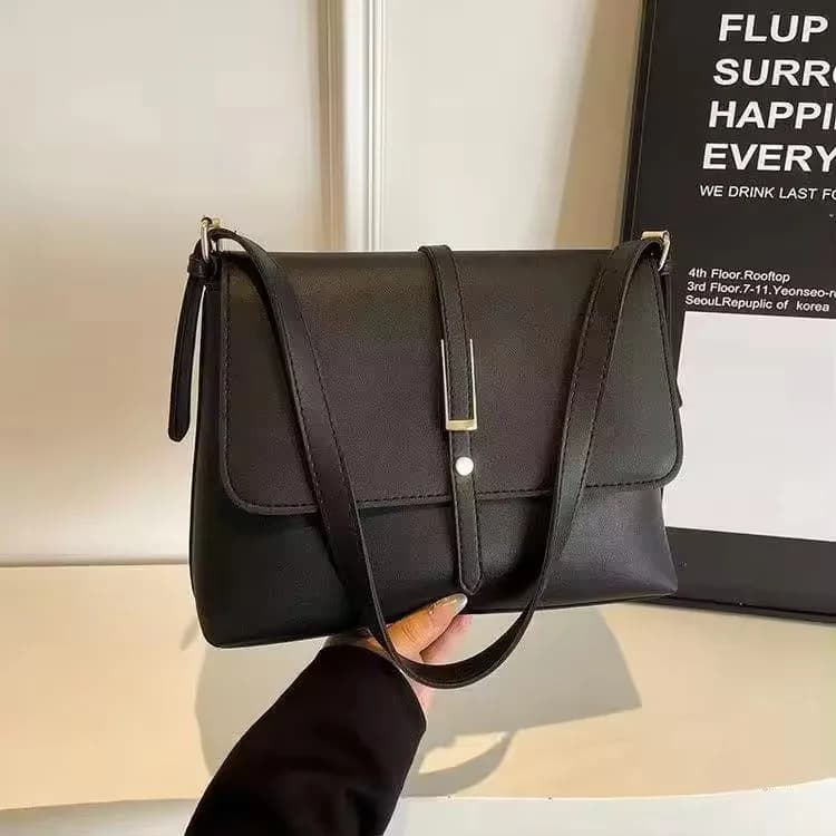Classic Black Flap Shoulder Bag