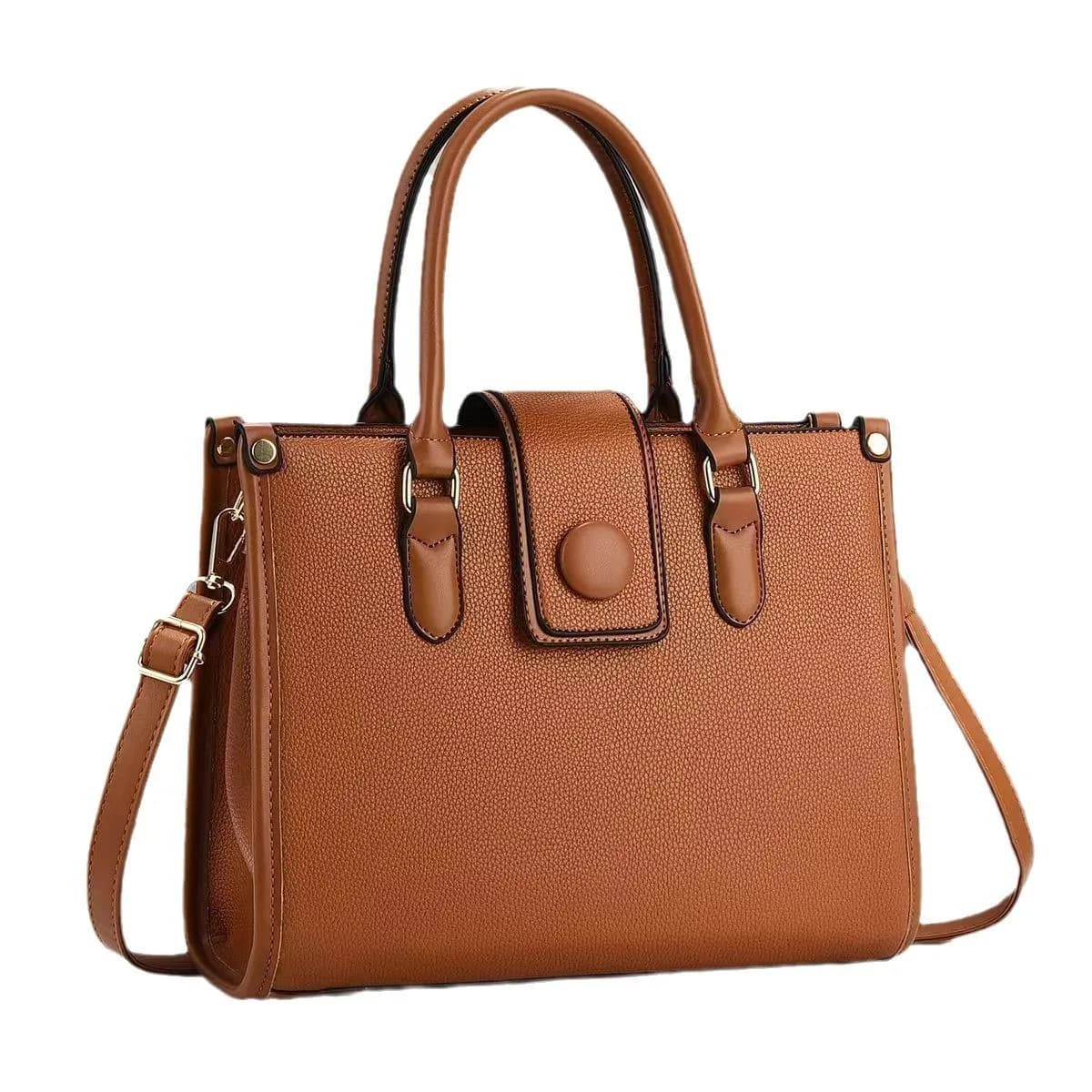 Elegant Brown & Tan Premium Tote Bag