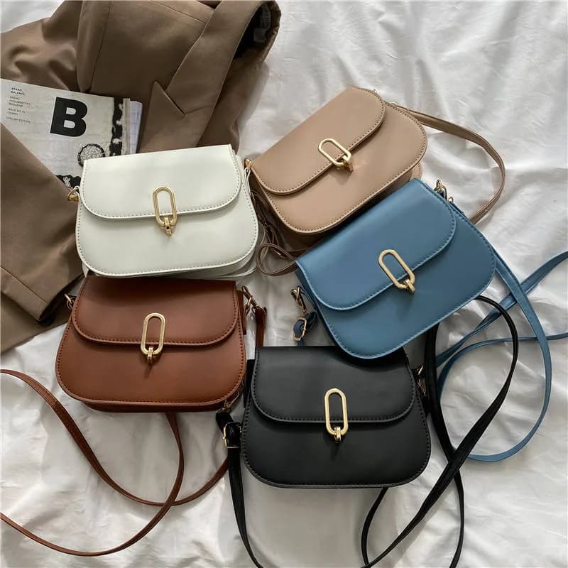 Elegant Blue Flap Shoulder Bag